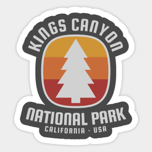 Kings Canyon National Park Retro Sticker